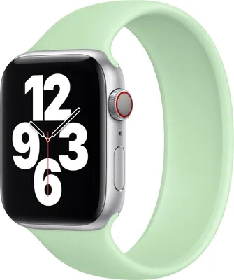Image de Apple Solo Strap en silicone pour l'Apple Watch | 44/45/46/49 mm - Taille 9 - Pistachio