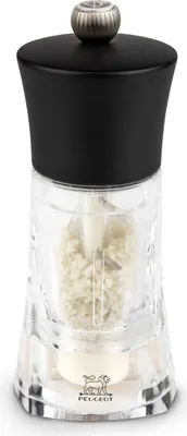 Produktbild von Peugeot Saveurs Oléron Meersalzmühle Salzmühle Meersalz Mühle Gewürzmühle Acryl Schwarz Matt 14 cm 38298