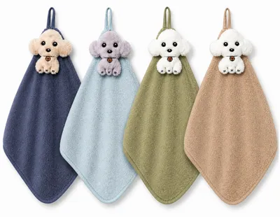 Imagen del producto de 4 toallas para niños, 30x30 cm. Juego de toallas para manos y rostro, ideales para niños y guarderías