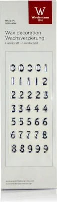 Produktbild von INNA-GLAS Kerzendeko Zahlen DANILA für Kerzen, Handarbeit, 35 Stück, silber, 9mm - Wachsverzierung