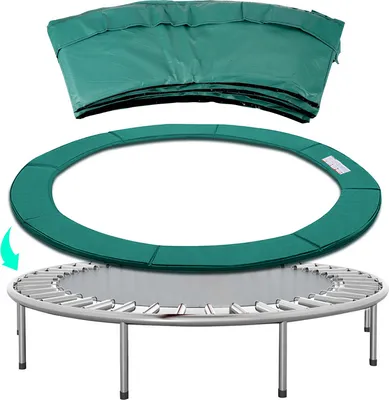 Produktbild von Yakimz Trampolin Randabdeckung Ø 426cm Grün, Reißfest & UV-resistent, Ersatz Federabdeckung, Rahmenpolster, Schutzpolster für Gartentrampoline