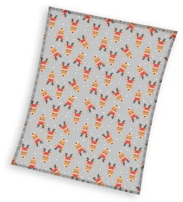 Produktbild von Smukee Flanelldecke Weihnachten Rentier Warm 130x170 cm