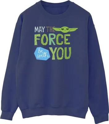 Produktbild von Star Wars - "The Mandalorian May The Force Be With You" Sweatshirt für Herren BI46516 (S) (Marineblau)