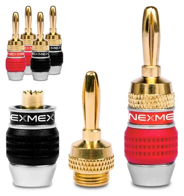 Produktbild von Bananenstecker Vergoldet Steckverbinder 6 Stück Stecker NEXMEX Lautsprecherkabel