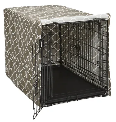 Produktbild von MidWest Homes for Pets CVR36T-BR Hundebox-Abdeckung, Stoff mit Teflonschutz, Sic