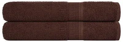 Zdjęcie produktu dla vidaXL Ręczniki do sauny FROGN, 2 szt., brązowe, 80 x 200 cm, 360 g/m²