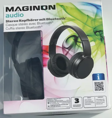 Produktbild von Stereo-Kopfhörer mit Bluetooth und integriertem Mikrofon zum Telefonieren BTH-55 schwarz