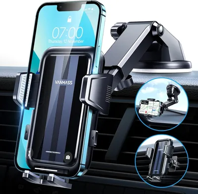 Produktbild von Auto-Handyhalterung, 3-in-1, für Armaturenbrett, Windschutzscheibe und Lüftung, für Auto