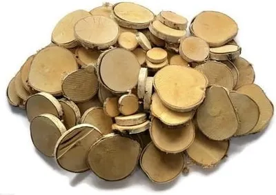Produktbild von Holzplättchen Birke Scheiben Set 1 kg 3-9 cm