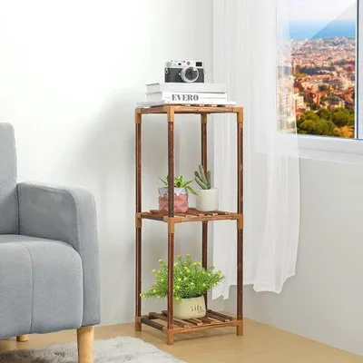 Zdjęcie produktu dla Wielofunkcyjna szafka na rośliny na balkon, do narożnika, salonu, biura lub ogrodu – wymiary: 25 cm (głębokość) x 30 cm (szerokość) x 78 cm (wysokość)