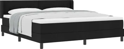 Obrázok produktu pre Posteľ s pružinovým rámom Čierny 200 x 180 cm látka