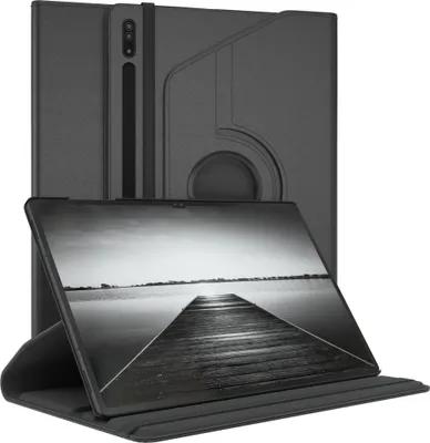 Produktbild von EAZY CASE - Tablet Hülle für Samsung Galaxy Tab S8 Ultra Schutzhülle, Tablet Case 360° drehbar in Schwarz