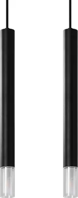 Produktbild von Hängeleuchte WEZYR 2 schwarz 2xG9 8W Stahl/Glas 120x6x30cm Sollux Lighting