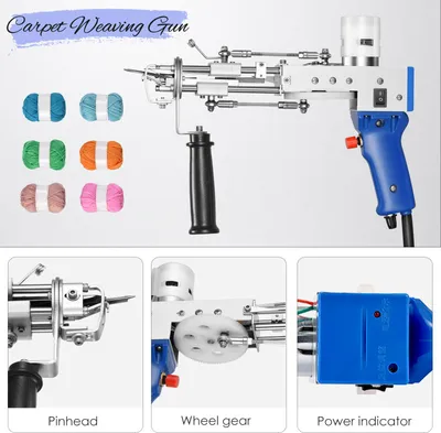Produktbild von Tufting Gun, 2 in 1 Set, Elektrisches Teppichweben, EU PLUG 220V Set