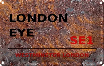 Produktbild von vianmo Blechschild 20x30 cm Westminster London Eye SE1 Abenteuer Reisen England Urlaub