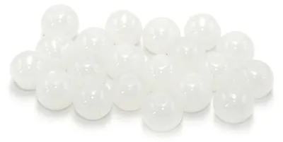 Produktbild von Vintageparts Glasperlen Jadeoptik weiß rund 8,5 mm für Perlenketten und Armbänder, 20 Stück