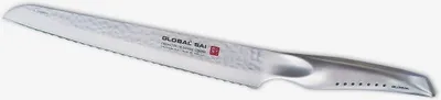 Produktbild von Global SAI Brotmesser - 23 cm, Cromova 18 Stahl, gezackte Klinge