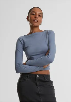 Obrázok produktu pre Dámske tričko s dlhým rukávom Urban Classics s volánmi - 5XL