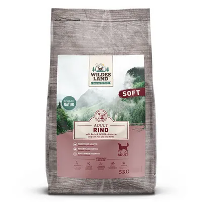 Produktbild von Wildes Land Rind mit Reis und Wildkräutern Soft 5 Kg Hundefutter