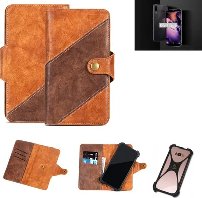 Produktbild von K-S-Trade Handy-Hülle Schutz-Hülle Bookstyle Case Wallet-Case kompatibel mit UMIDIGI A3 Handy Cover Bumper Kantenschutz Smartphone dunkelbraun braun