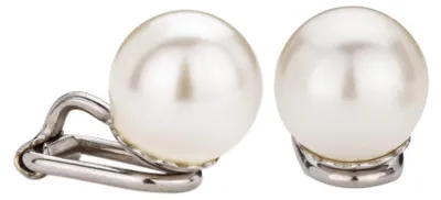 Produktbild von Traveller Ohrclip - Damen - Silberfarben - Perle - 10 mm - Creme - Platiniert -