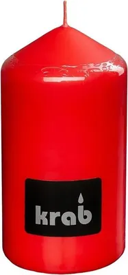 Zdjęcie produktu dla Krab - świeca cylindryczna 60 × 110 mm, czerwona