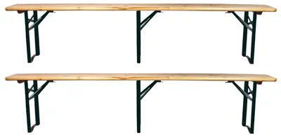 Immagine prodotto di Set 2 Panche Birreria 220x47x25 cm a 3 Gambe