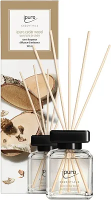 Produktbild von ipuro ESSENTIALS cedar wood, Duftflasche, Schilfaroma-Diffusor, 0,1 l