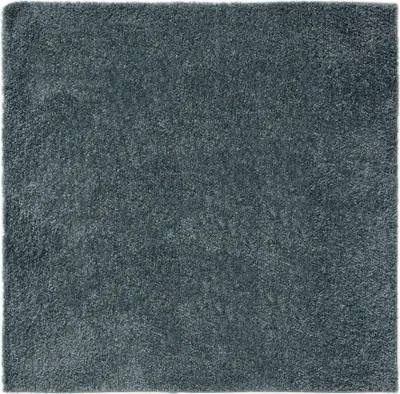 Produktbild von benuta Teppich Wohnzimmer Soho Blau 160x160 cm Hochflorteppich Wohnzimmerteppich Quadratisch Rutschfest Flauschig Plüsch Shaggy Weich