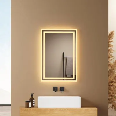 Obrázok produktu pre Kúpeľňové zrkadlo s LED osvetlením – úsporné – 40 x 60 cm