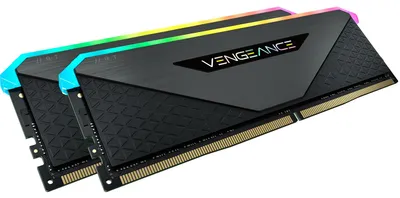 Produktbild von DIMM 32 GB DDR4-3200 (2x 16 GB) Dual-Kit (schwarz, CMN32GX4M2Z3200C16, Vengeance RGB RT, INTEL XMP)