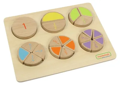 Immagine prodotto di Frazioni del puzzle matematico in legno Masterkidz