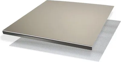 Productafbeelding van Snijplank voor kneden - Roestvrij stalen werkblad - Verschillende maten - Keuken Bar Restaurant - 60x50cm vouw 2cm