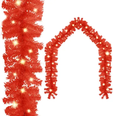 Produktbild von The Living Store Weihnachtsgirlande mit LED-Lichtern 20 m Rot