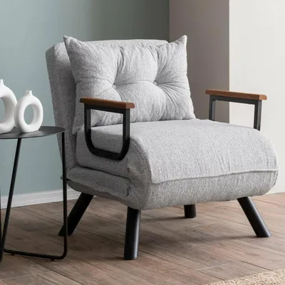 Immagine prodotto di Keoni - Poltrona, 60x78x78h cm Grigio Chiaro, Reclinabile