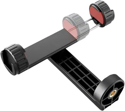 Immagine prodotto di Ibenzoa® Supporto universale per smartphone rotante a 360°, con attacco a slitta fredda e filettatura da 1/4 di pollice – Morsetto da 55 a 85 mm, compatto 11,3×3,3 cm, per treppiede e selfie stick