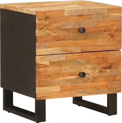 Produktbild von "Schlussverkauf" Nachttisch 1 PC - mit Reichlich Stauraum - Braun 40x33x46 cm Massivholz Mango  C9046