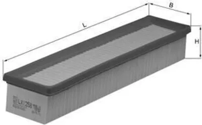 Produktbild von Luftfilter MAHLE LX 1258 für RENAULT Clio III Schrägheck (BR0/1, CR0/1) Filtereinsatz