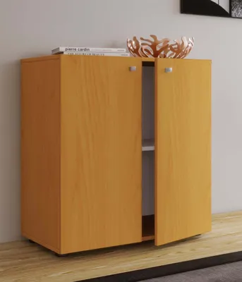 Produktbild von VCM Holz Kommode | Maße Kommode ca. H. 75 x B. 70 x T. 36 cm | Sideboard mit praktischen Fachbodeneinteilung | 2 Drehtüren - Vandol 1