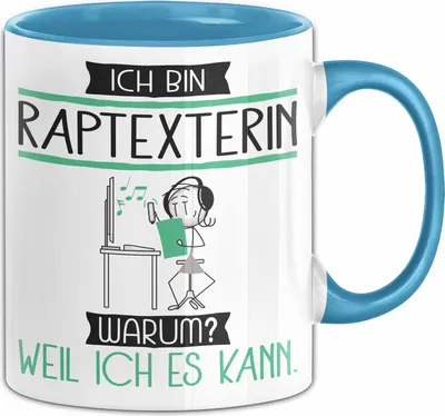 Produktbild von Raptexterin Tasse Geschenk Ich Bin Raptexterin Warum Weil Ich Es Kann Geschenkidee Geburtstag (Blau)