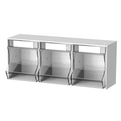 Produktbild von PicBox Spritzenspender mit 3 Schütten Wandmodell First-in/First-out-Prinzip