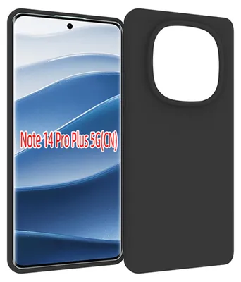 Productafbeelding van MobyDefend Hoesje - Geschikt voor Xiaomi Redmi Note 14 Pro Plus  -  TPU Backcover - Mat Zwart