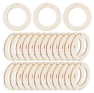 Produktbild von Holzringe für DIY-Projekte (100 Stück)