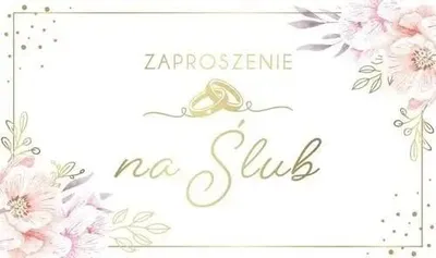 Zdjęcie produktu dla Zaproszenie Ślub (10szt) - Armin Style