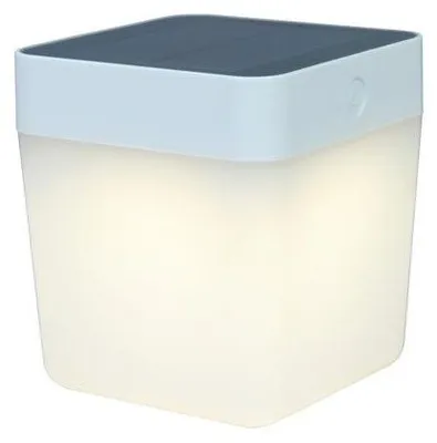 Imagen del producto de LUTEC TABLE CUBE, iluminación de suelo para exteriores, blanco, policarbonato (PC), material sintético, IP44, ideal para jardín o calle, clase III