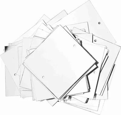 Image de 60 paillettes st��cke, 50x50mm PVC Plat Carr�e Paillettes Lâches Paillettes Nouer Mariage Artisanat Femme DIY Accessoires[Argent]Paillettes