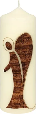 Produktbild von Geschenkkerze " Engel braun" Elfenbein 170 x Ø 60 mm