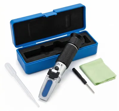Produktbild von Refraktometer Zuckermesser Brixmesser - 0 bis 32 % Brix - Automatische Temperaturkompensation - Tragbar