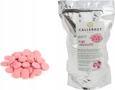 Produktbild von Ruby Schokolade 1kg Pinke Schokolade für Schokobrunnen Fondue Schoko-Chips