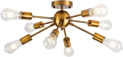 Produktbild von Deckenleuchte Gold Deckenlampe Modern,8-flammig Nordisch Messing Lampe Metall